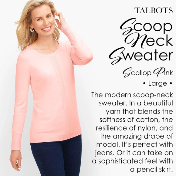 Talbots Sweaters - Talbots
Scoop Neck Sweater
Scallop Pink